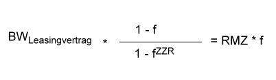 2 Herleitung Vollamortisationsrate aus Barwert eines nachschüssigen Leasingratenstroms allgemein